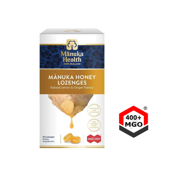 Manuka Honey with Ginger & Lemon Lozenges| Manuka Health