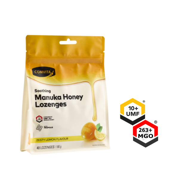 Comvita Manuka Honey Lozenges Lemon with Propolis - 40 Lozenges