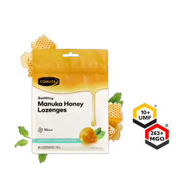 Manuka Honey Lozenges Coolmint with Propolis 40 Lozenges | Comvita