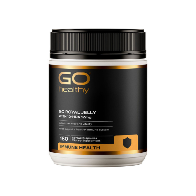 GO Healthy Royal Jelly 1000mg 10HDA 12mg 180 Capsules