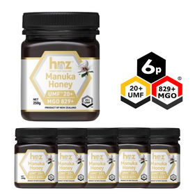 BUNDLE 6 Jars of HNZ Manuka Honey UMF 20+ 