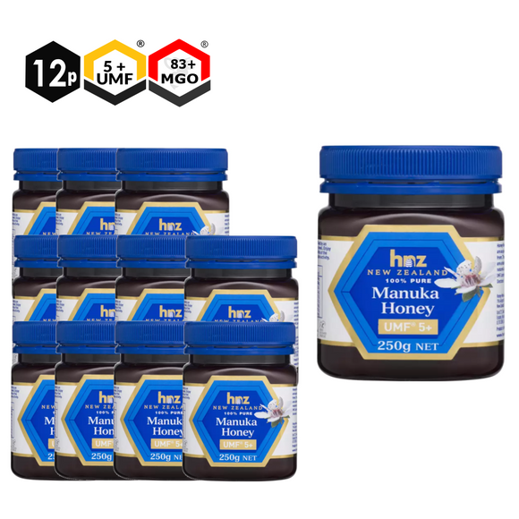 Bundle 12 Jars of UMF 5+ Manuka Honey 250g | HNZ