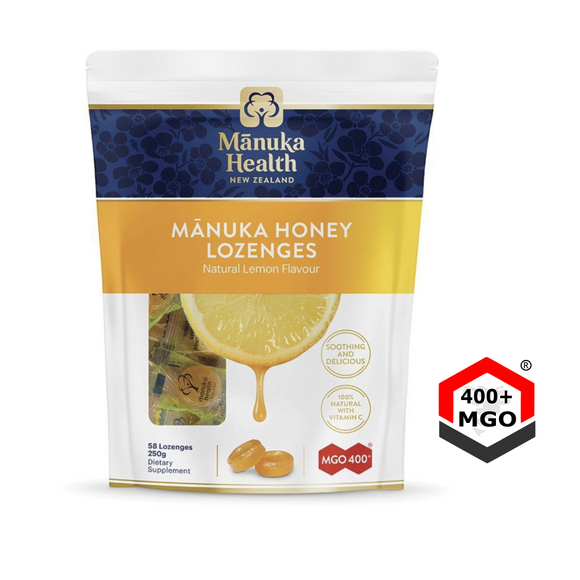 Manuka Honey MGO 400+ Lozenges with Lemon 250g | Manuka Health