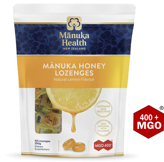 Manuka Honey MGO 400+ Lozenges with Lemon 250g | Manuka Health