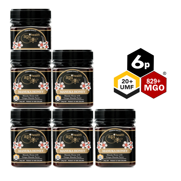 BUNDLE 6 Jars of UMF 20+ Manuka Honey | API Health