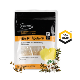 Comvita Children's Manuka Honey Lemon and Honey Lollipops