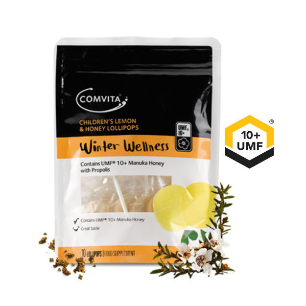 Comvita Children's Manuka Honey Lemon and Honey Lollipops