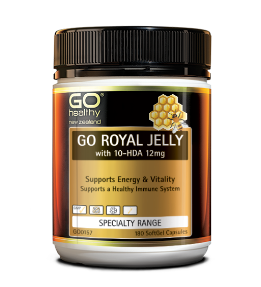 GO Healthy Royal Jelly 1000mg 10HDA 12mg 180 Capsules
