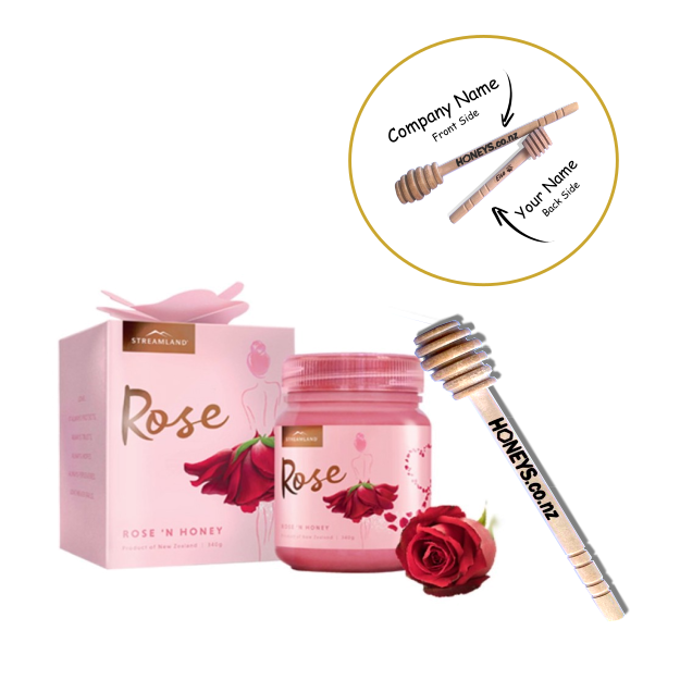 Rose 'n Honey & Custom Engraved Dipper