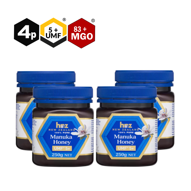 Bundle 4 Jars of UMF 5+ Manuka Honey 250g | HNZ