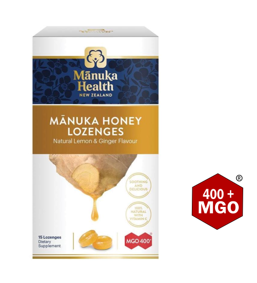 Manuka Honey with Ginger & Lemon Lozenges| Manuka Health 